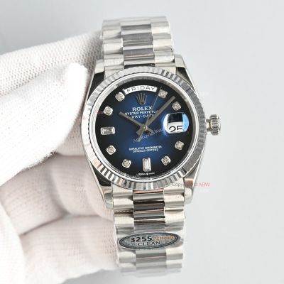Clean Factory Rolex Datejust 3255 Blue Face Watch 36mm